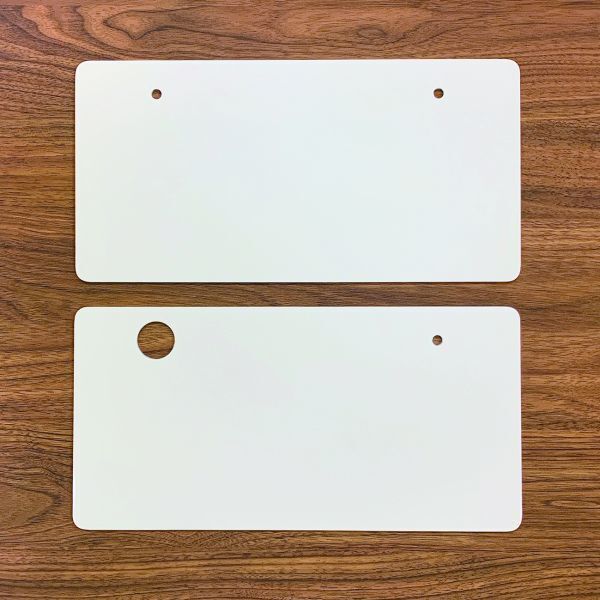 送料無料◆アルポリ製 ダミーナンバープレート 白無地 フロント&リアセット 2枚組 330×165mm 厚さ3mm 普通車・軽自動車対応 展示車/撮影用