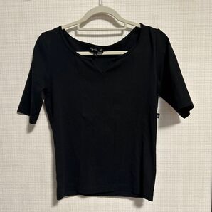 【美品】アニエス・ベー 半袖カットソー トップス サイズ2 ブラック