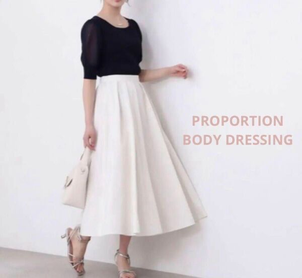 PROPORTION BODY DRESSING プロポーションボディドレッシングデコルテチェーンリブニット