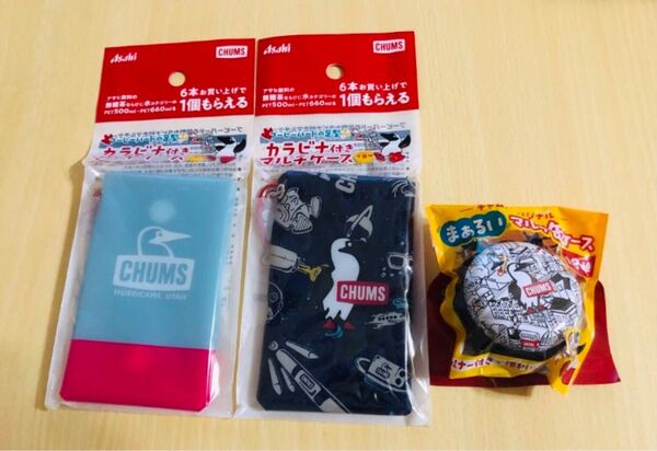 CHUMS チャムス カラビナ付き マルチケース まぁるいマルチ缶ケース アサヒ飲料 十六茶 ブービーバード