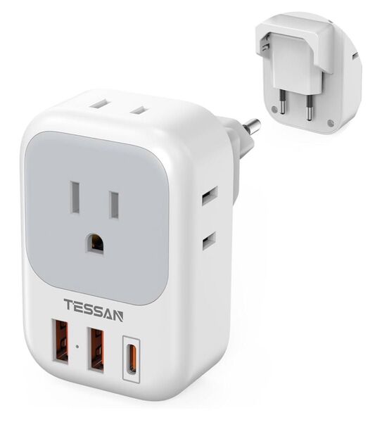 TESSAN 海外旅行用電源変換プラグ 電源タップ USBポート付き 電源変換アダプター 変換プラグ