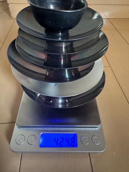 銀杯 銀盃 7客 424.8g 純銀 全て刻印あり 純銀和光