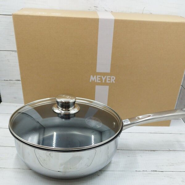 【新品・未使用】マイヤーMeyer フタ付きシェフズパン24cm SC47M-CP24F ステンレス IH/ガス対応