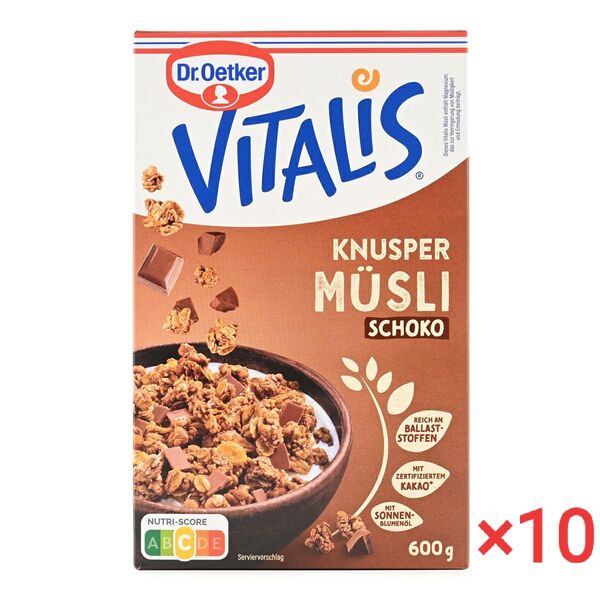 Dr. Oetker ビタリス クランチ ミューズリー チョコレート 600g×10個 シリアル グラノーラ