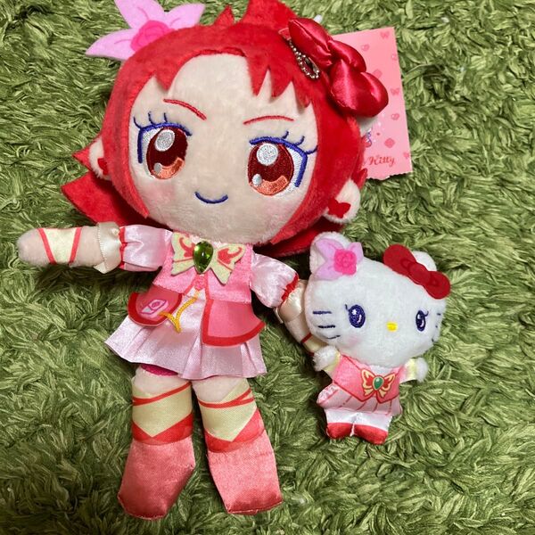 サンリオ プリキュア5 gogo コラボ マスコットホルダー ぬいぐるみ キュアルージュ ルージュ キティ ハローキティ タグ付き