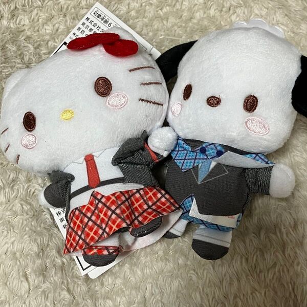 しゅごキャラ!×サンリオキャラクターズ ぬいぐるみマスコット 2種セット ポチャッコ ハローキティ