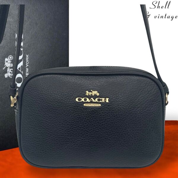 【極美品】COACH コーチ ショルダーバッグ カメラバッグ レザー ブラック ジェイミー CA069
