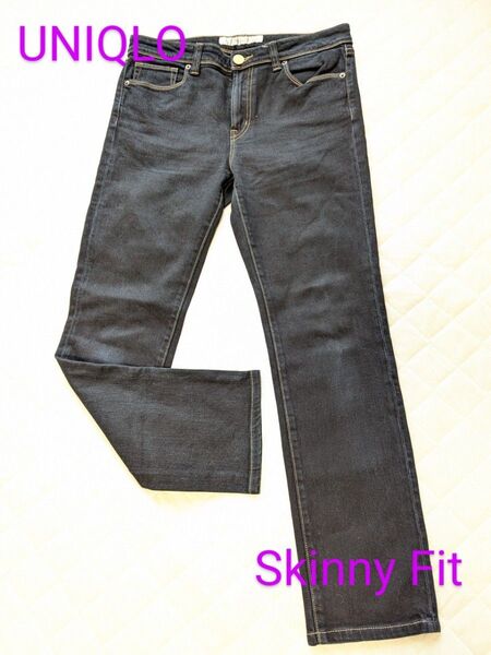 【ユニクロ】スキニーフィット W79.5 デニム ジーンズ サイズ29 ブラック UNIQLO