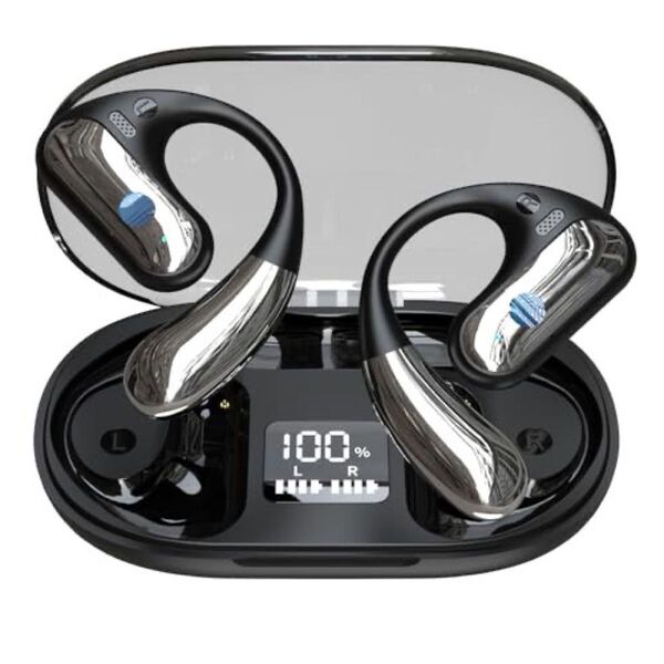 空気伝導 TWS 完全ワイヤレスイヤホン 耳掛け式イヤホン Bluetooth5.3 ヘッドセット 片耳 両耳 HiFi 高音質