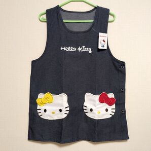 ハローキティ 顔ポケット エプロン M-L 大人用 保育士
