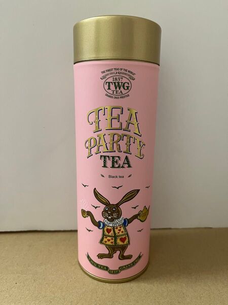 【空き缶のみ】TWG TEA PARTY Black tea 100g 空き缶 不思議の国のアリス うさぎ twg