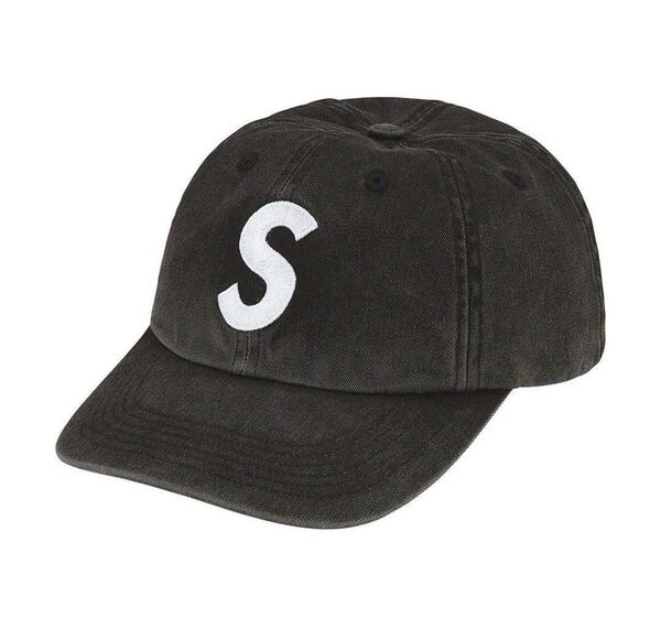 Supreme Pigment Coated S Logo 6-Panel シュプリーム Sロゴ キャップ ブラック
