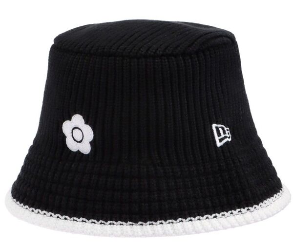 ニューエラ マリークワント ニットバケットハット ブラック ニット帽 newera maryquant