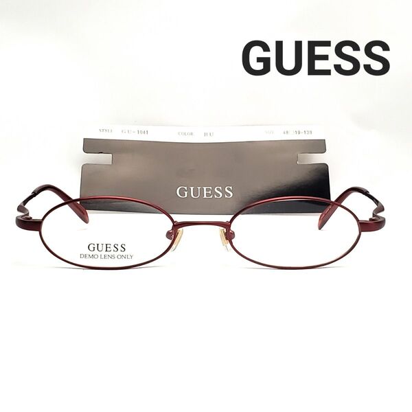 GUESS ゲスメガネフレーム GU-1041 cBU マットレッド系色 48口19-138 MADE IN JAPAN 新品