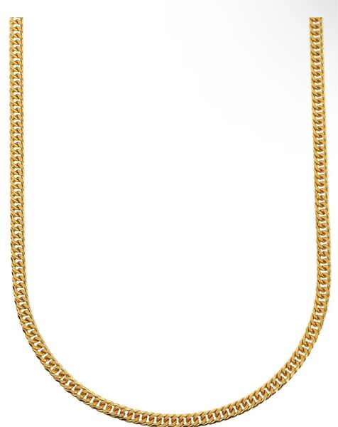 24金ネックレスKK4 6面W喜平チェーン 日本製 純金約11g 50cm