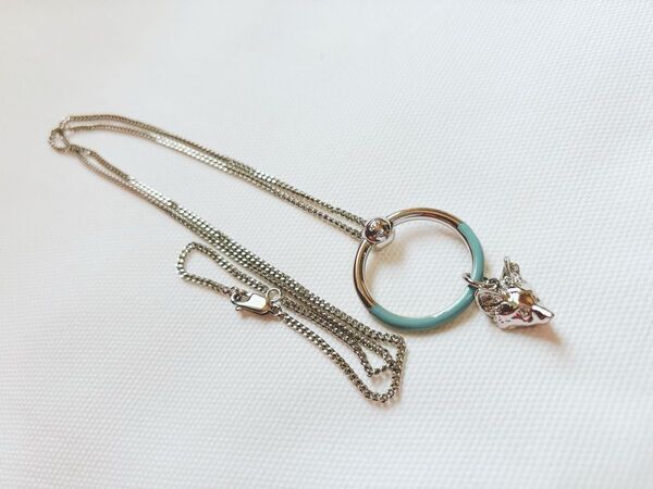 MAISON KITSUN Necklace Fox Head Ring メゾンキツネ ネックレス