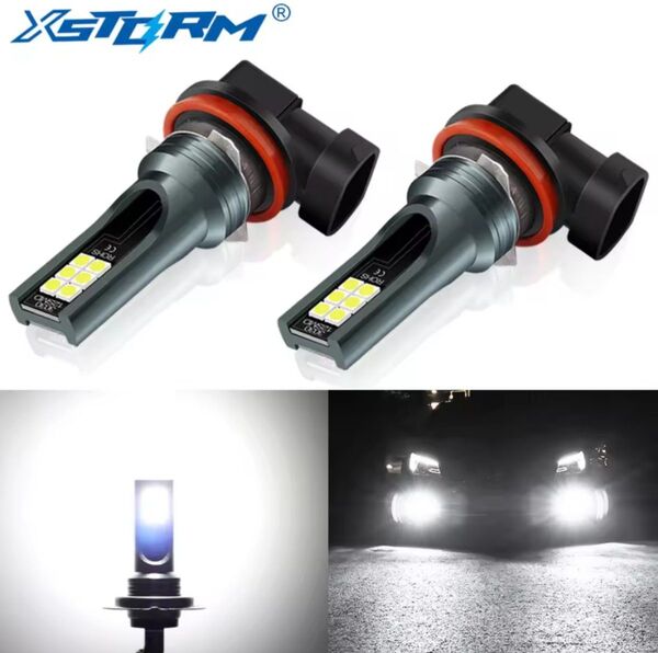 【新品】LEDフォグランプ H8・H9・H11 6000K ホワイト 爆光LEDバルブ 2個セット