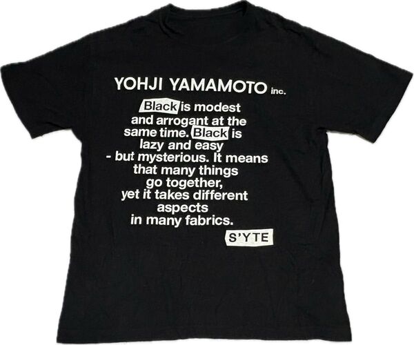 y's ワイズ S'YTE Tシャツ サイズ3 M Yohji Yamamoto ヨージヤマモト
