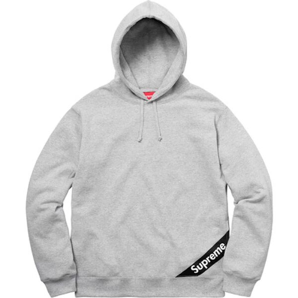 18ss Supreme Corner Label Hooded Sweatshirt Heather Grey S サイズ