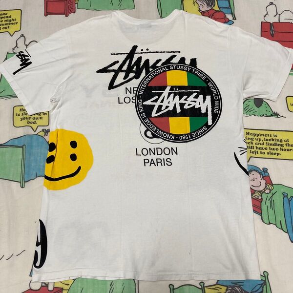 stussy ステューシー 旧タグ Tシャツ 白 Lサイズ 古着