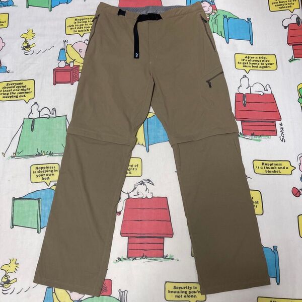 mont-bell モンベル コンバーチブルパンツ アウトドアパンツ L 2way ハーフパンツ ベージュ系