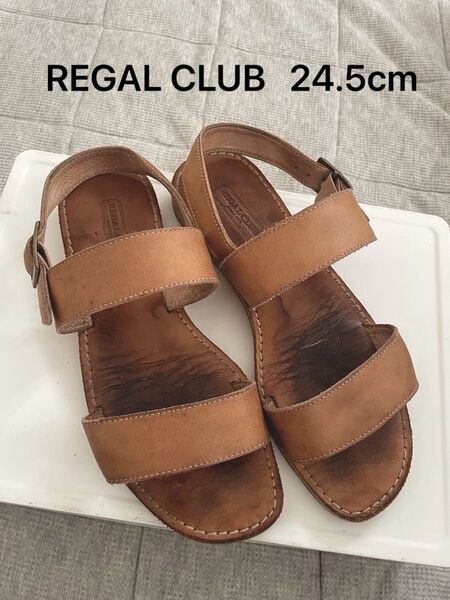 REGAL CLUB レザーサンダル ブラウン