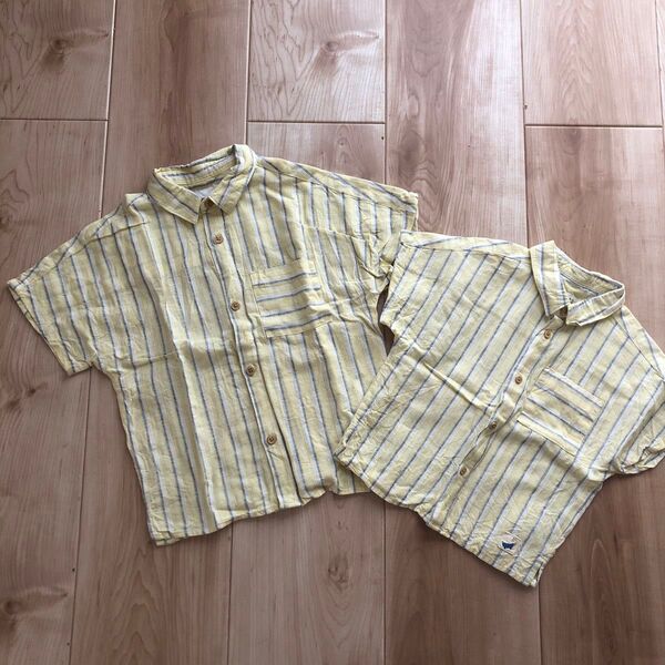 ZARA BABY お揃い ストライプ シャツ 80cm 104cm スケボー
