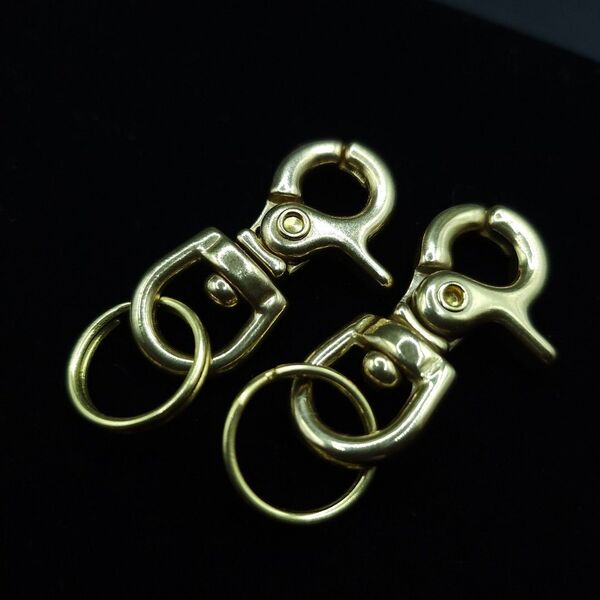 ナスカン アクセサリー ゴールド 2個セット 真鍮 キーホルダー 古着