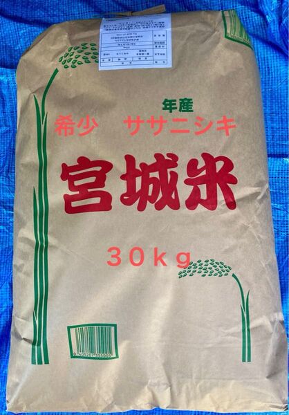宮城県産 ササニシキ 玄米 30kg 令和6年産