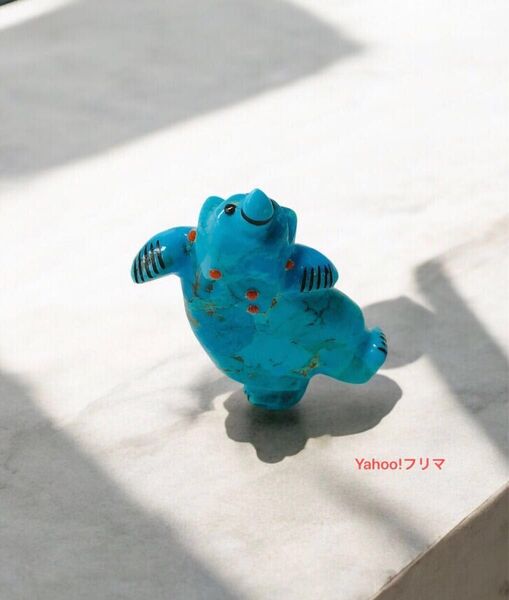 【新品】ズニ族 フェティッシュ ダンシングベア ターコイズ クラウディア・ペーニャ作 インディアンジュエリー お守り