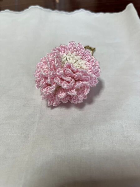 お花のキーホルダー ハンドメイド カーネーション 母の日 ピンク