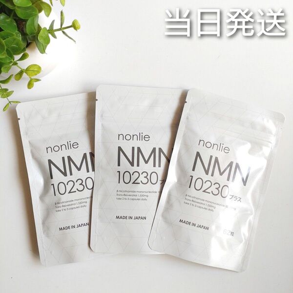 ◆当日発送◆ nonlie ノンリ NMN10230プラス 3袋【新品未開封】