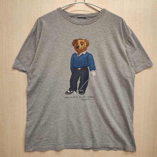 POLO Ralph Lauren ラルフローレン ポロベア グレー 古着 半袖Tシャツ