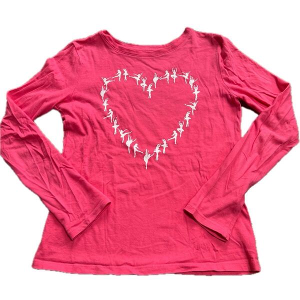 GAP ギャップ キッズ XL 女の子 長袖 長袖Tシャツ バレリーナ バレエ ピンク おまけ付き 150 cm 中古