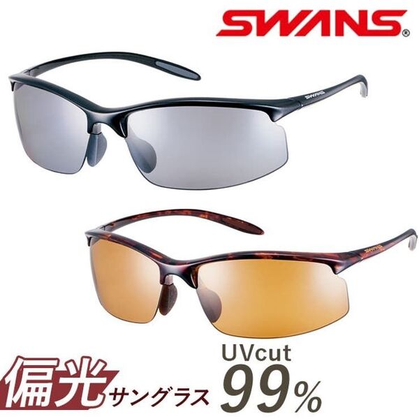 SWANS (スワンズ) スポーツ 偏光 サングラス エアレス ムーブ SAMV-0065 DMBR デミブラウン