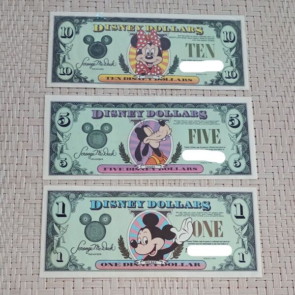 ディズニーダラー DISNEY DOLLARS コレクション カリフォルニアディズニー 通貨 ドル 紙幣
