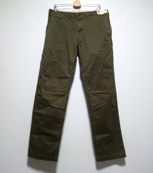 新品 タグ付 ユニクロ ヴィンテージレギュラーフィットチノ チノパンツ ボトムス ヴィンチノ オリーブ メンズ W91 × L85