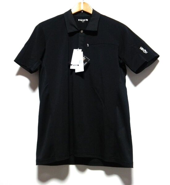 新品 ホンマゴルフ ★パフォーマンスライン/ウルビルド4D★ ストレッチ 半袖ポロシャツ 半袖シャツ 半袖Tシャツ 黒 メンズXL