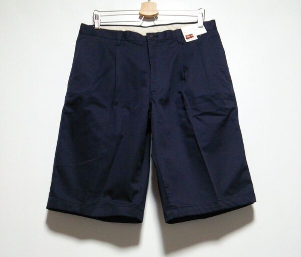 新品 タグ付 オールドユニクロ 春夏/耐久 ドライツータックショーツ ハーフパンツ ショートパンツ ネイビー メンズ W88