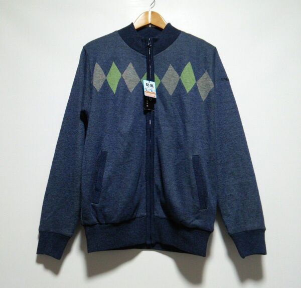 新品 ワンサイダー 秋冬/防風/刺繍ロゴ 長袖フルジップセーター ニット ブルゾン トレーナー ジャケット ゴルフウェア メンズL