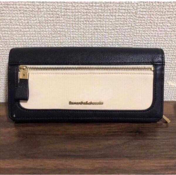【samantha&chouette 】モノトーン長財布 サマンサ レディース財布 おしゃれ かわいい OL 上品 女子