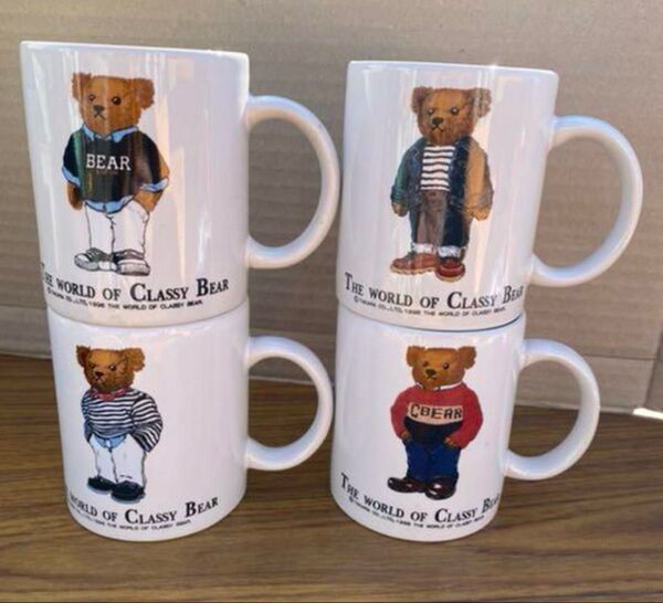 クラッシーベアマグカップ 4個 THE WORLD OF CLASSY BEAR マグ マグカップ