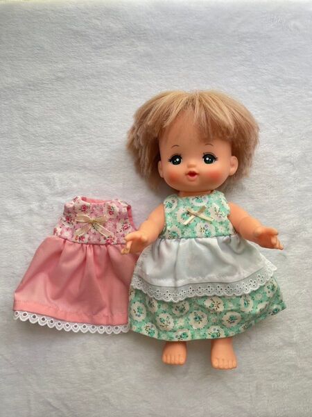 メルちゃん着せ替え用洋服2着セット⑪リボン付きふんわりワンピース