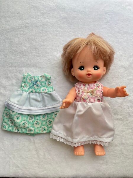 メルちゃん着せ替え用洋服2着セット⑭リボン付きふんわりワンピース