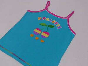 PETTY PALETTE tank top lovely embroidery cherry blue 150