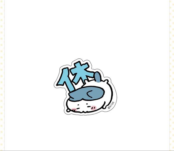 ちいかわスマホに貼れるサイズのクリアステッカー(ハチワレ)