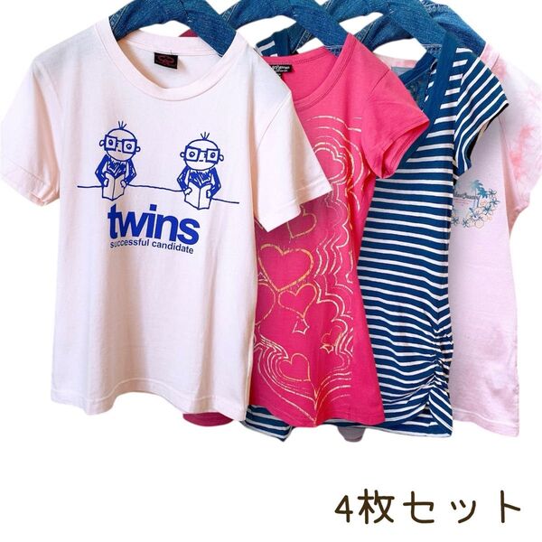 Tシャツ4枚 まとめ売り S〜Mサイズ 半袖 セット 古着