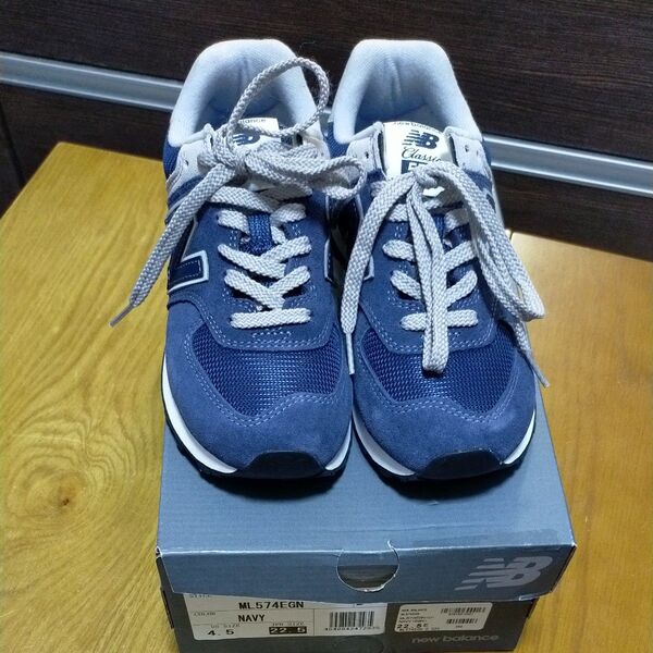 new balance574 /ニューバランス 22.5cm 中高生部活用 箱付き
