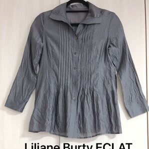 美品 Liliane Burty ECLAT(Sサイズ) / リリアンビューティ エクラ シャツ・ブラウス グレー