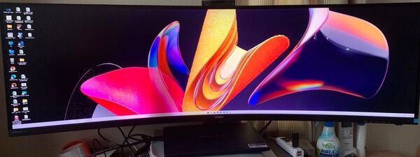 直接引取り希望 PHILIPS 499P9H1/11 48.8型液晶モニター カーブド液晶ディスプレイ■現状品